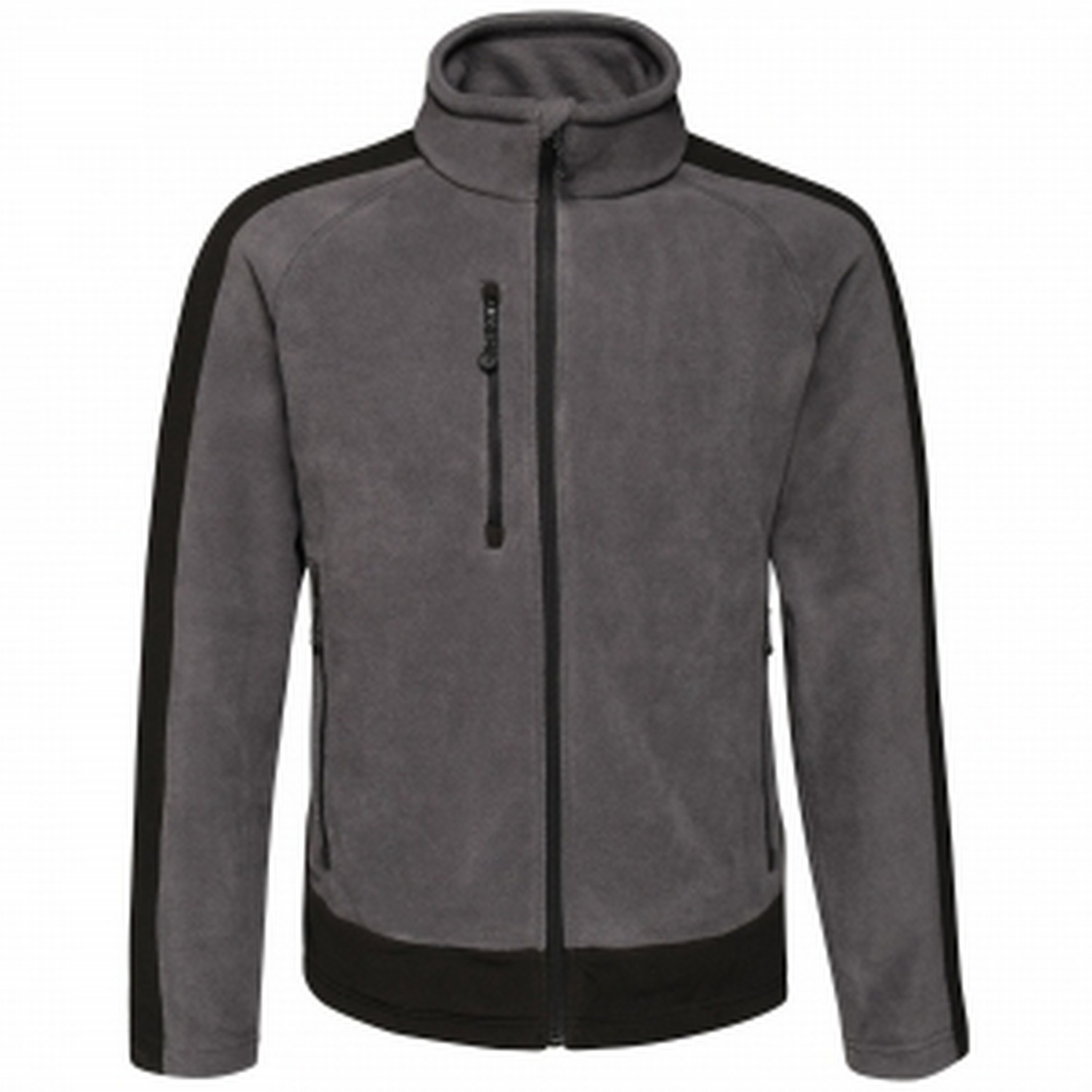  Regatta Mens Contrast Fleece Jacket (XS) (Seal Grey/Black)