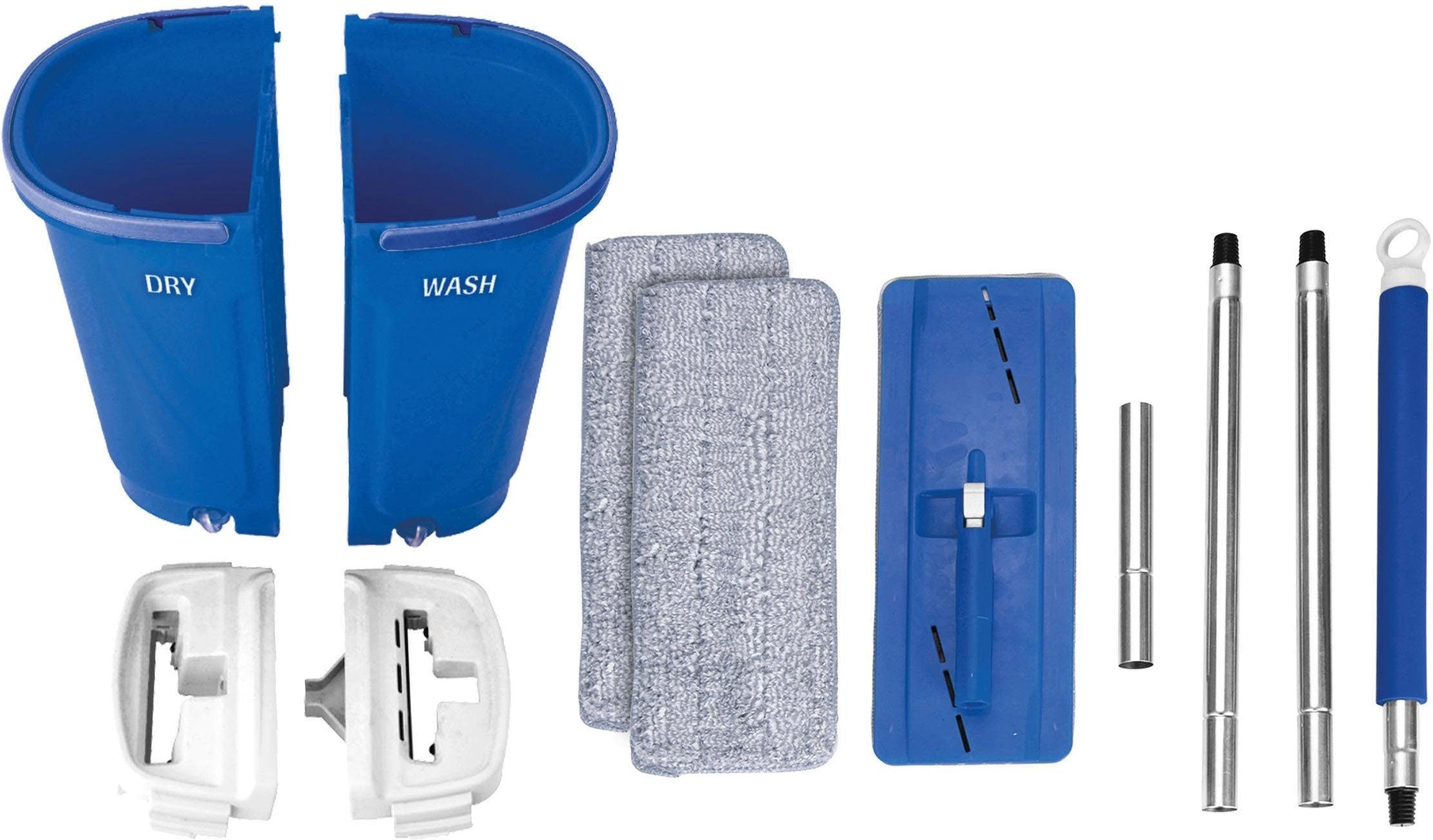 Mediashop  Bodenwischer-Set Livington Touchless Mop XXL, inkl. Doppeleimer (7 Liter) und Mikrofaserpad