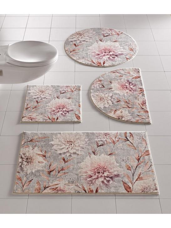 helline home Ensemble de salle de bain fleurs - - Vert