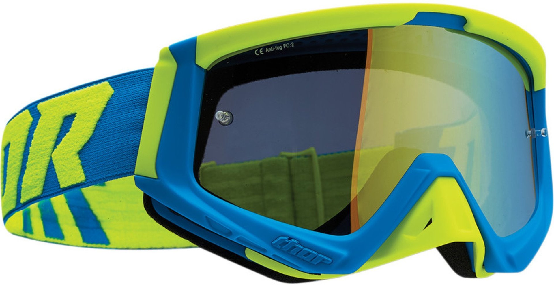  Sniper Motocross Brille, blau-gelb