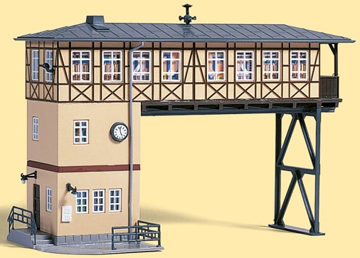 Auhagen  Modelleisenbahn-Gebäude Brückenstellwerk, Made in Germany