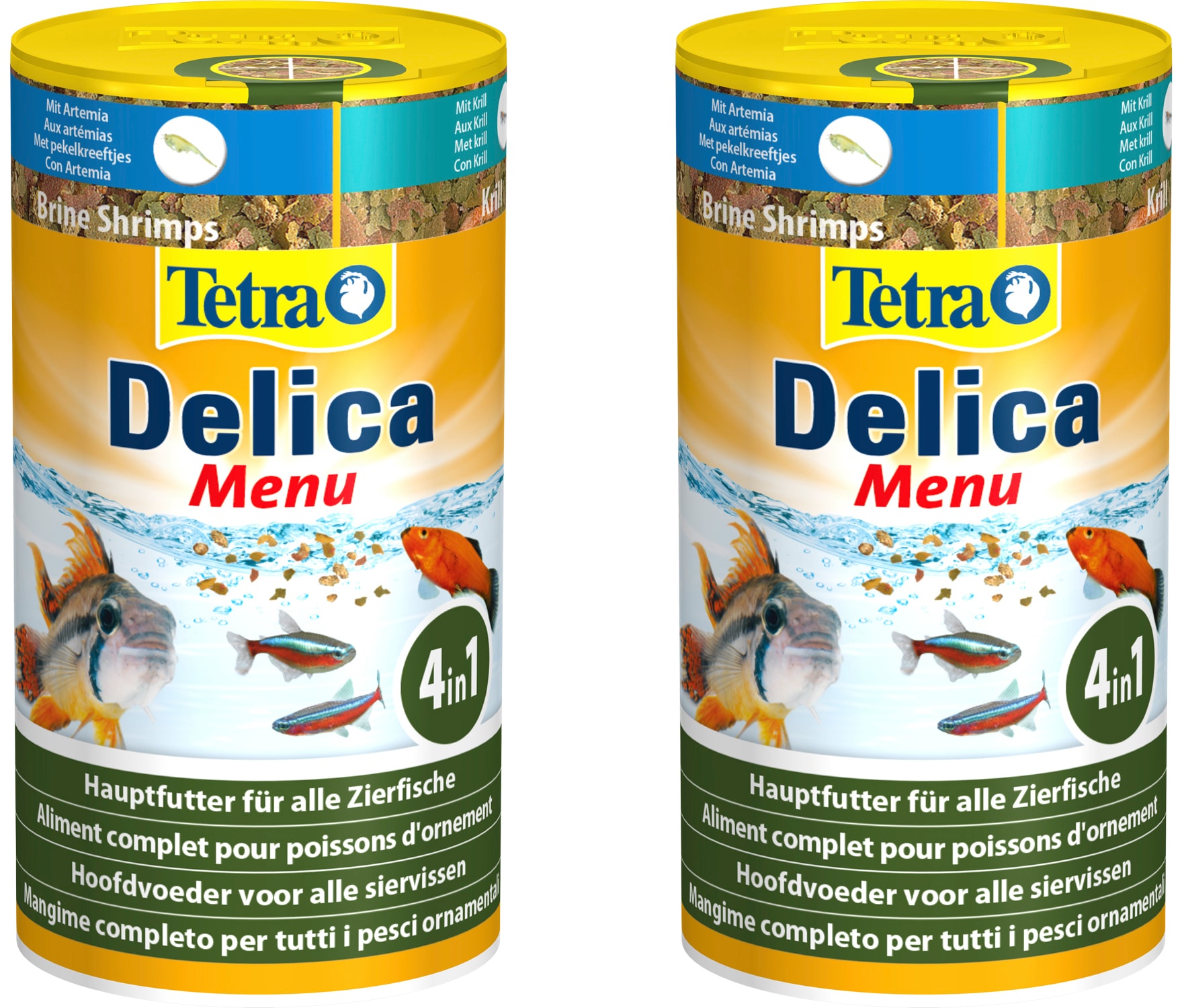 Tetra  Fischfutter Delica Menu, Flockenfutter 2x100 ml