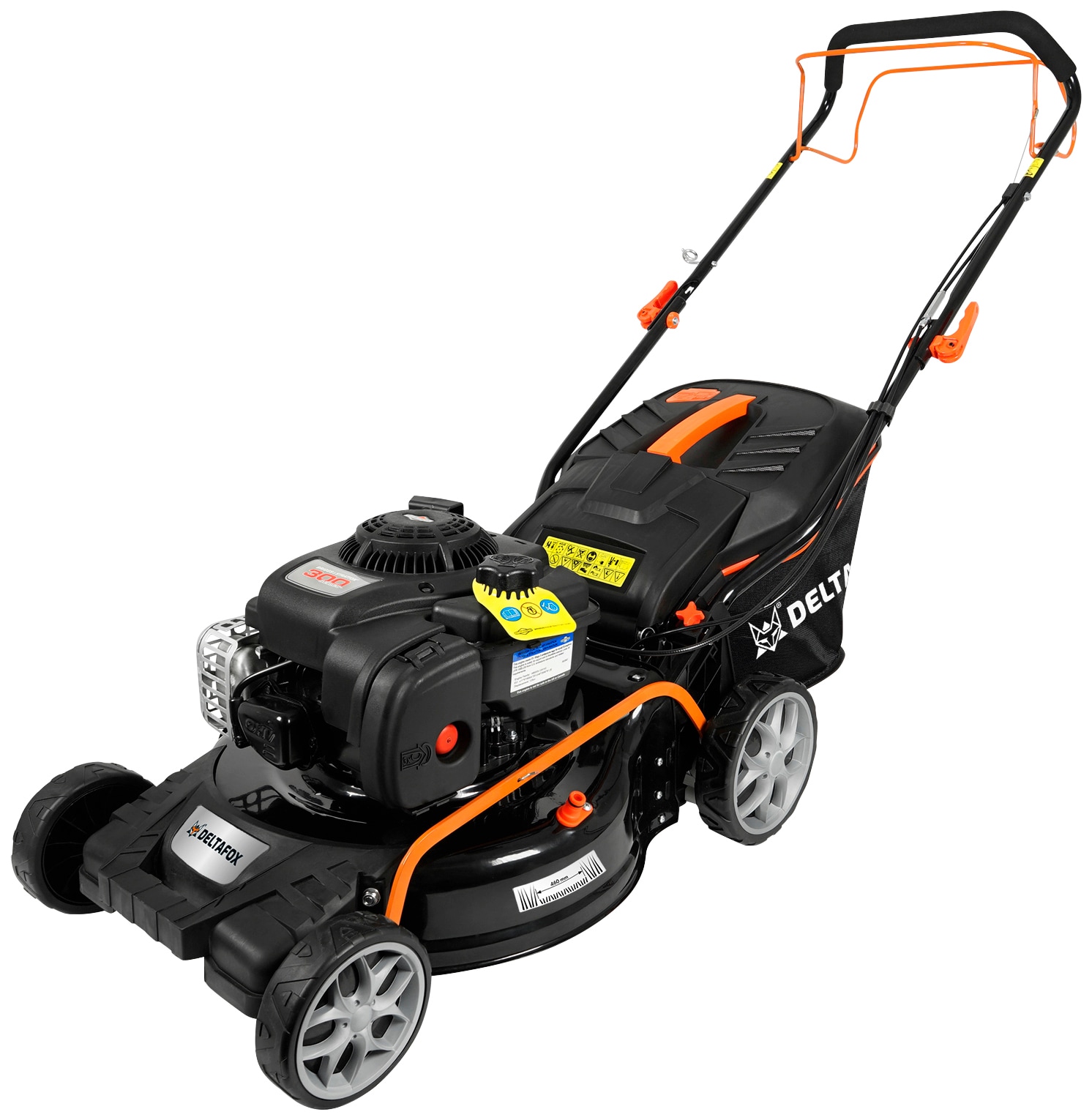 Deltafox  Benzinrasenmäher Dg-plm 4613 Sp 4in1, 46 Cm Schnittbreite, Mit Radantrieb Und 2. Messer