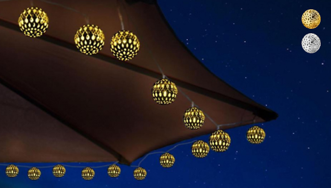 Spezzee 20, 30 or 50 LED Mini Solar Lanterns - 2 Colours