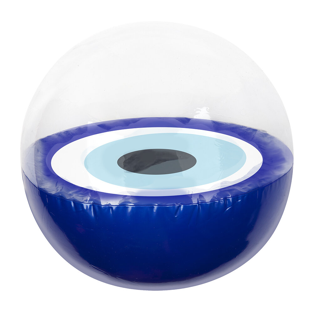 Sunnylife - Inflatable Beach Ball - Greek Eye - Electric Blue