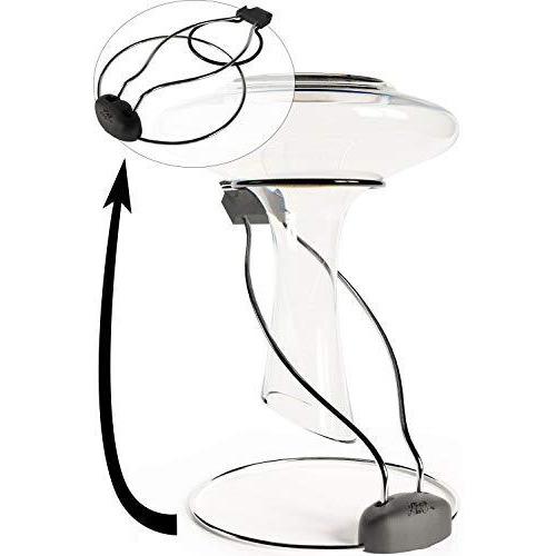 Plaisir De La Cave 2in1 Wine Decanter Drying Stand - Fast Spotless Carafe Dryer & Compact Folding Rack for Safe Storage - incl. Black Rubber Top (Non Slip & Anti Scratch), Very Good