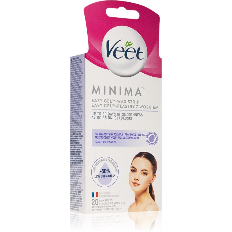 Veet Minima Depilatory Wax Strips for Face 20 pc
