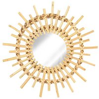 Nicola Spring Angelica Rattan Wall Mirror | 29cm