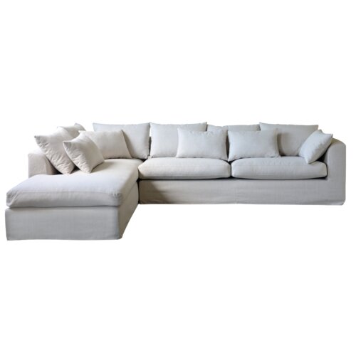 Mercury Row Ecksofa Eloisee Ausrichtung: Links ausgerichtet, Polsterfarbe: Beige