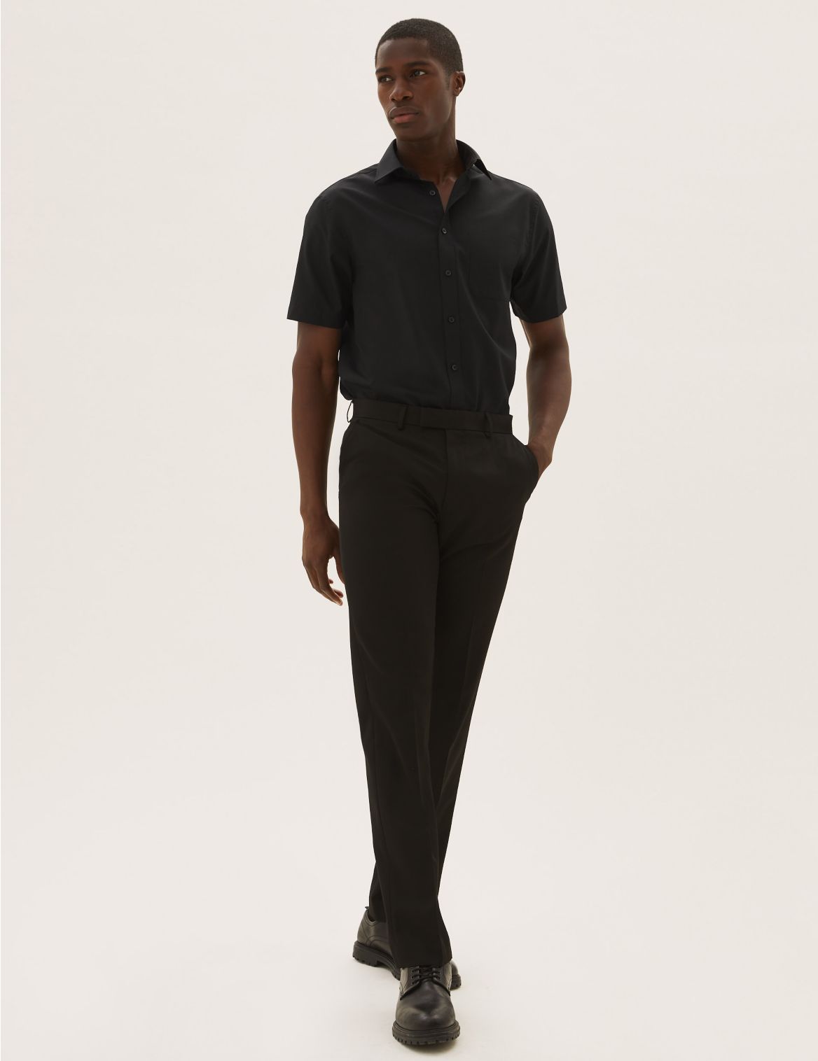 3 Pack Regular Fit Short Sleeve Shirts black