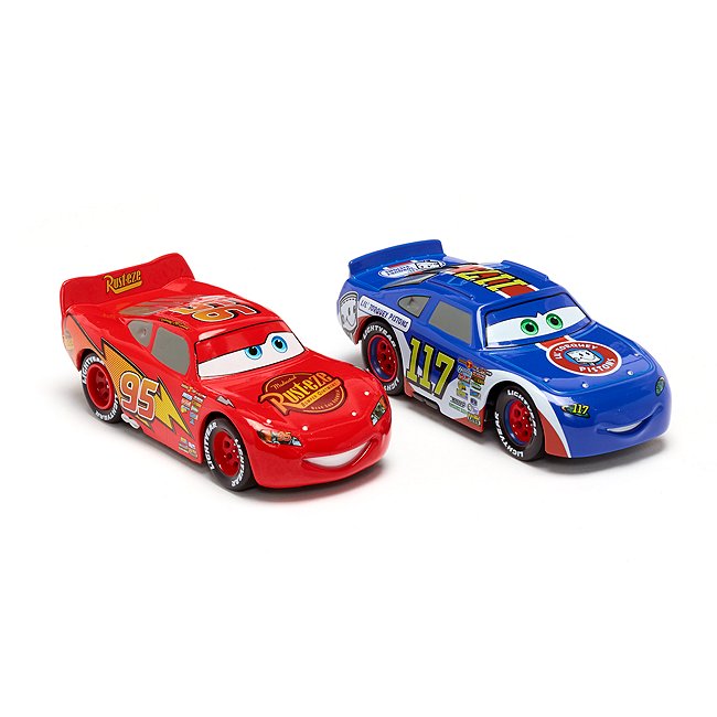 Disney Pixar Lightning McQueen and Ralph Carlow Cars Die-Cast Twin Pack, Metal, Boys, Size: 4x4x8cm - From shopDisney