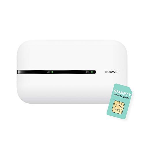 Huawei E5576-320, Cat 4, Portable 4g Low Cost Travel Wi-fi, Roams On All World Networks, Genuine Uk Warranty Stock, With Free Smarty Sim- White - Very Good