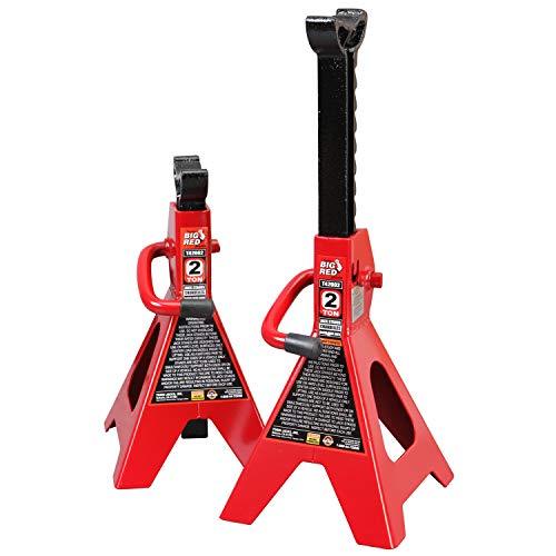 Torin Big Red Steel Jack Stands: 2 Ton Capacity, 1 Pair - Very Good