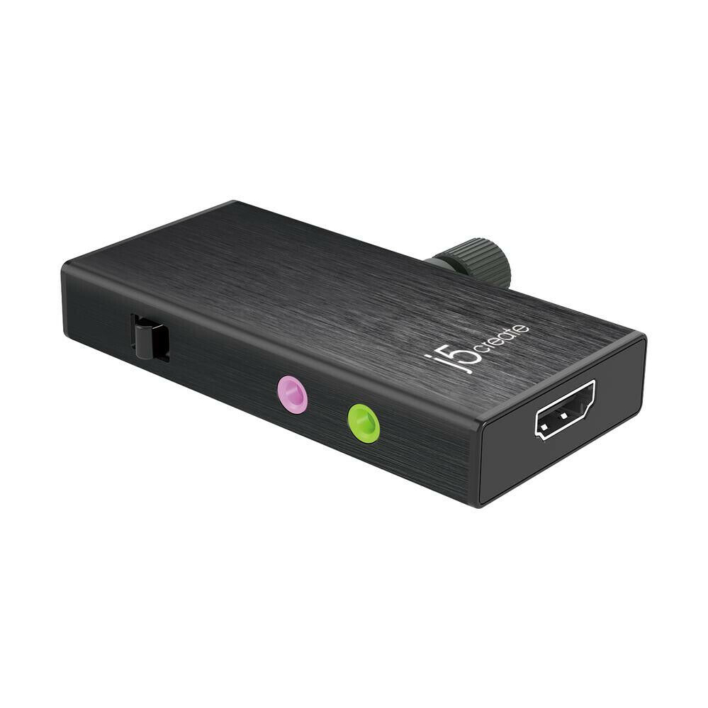 j5create JVA02 Live Capture Adapter HDMI to USB-C with Power Delivery Black