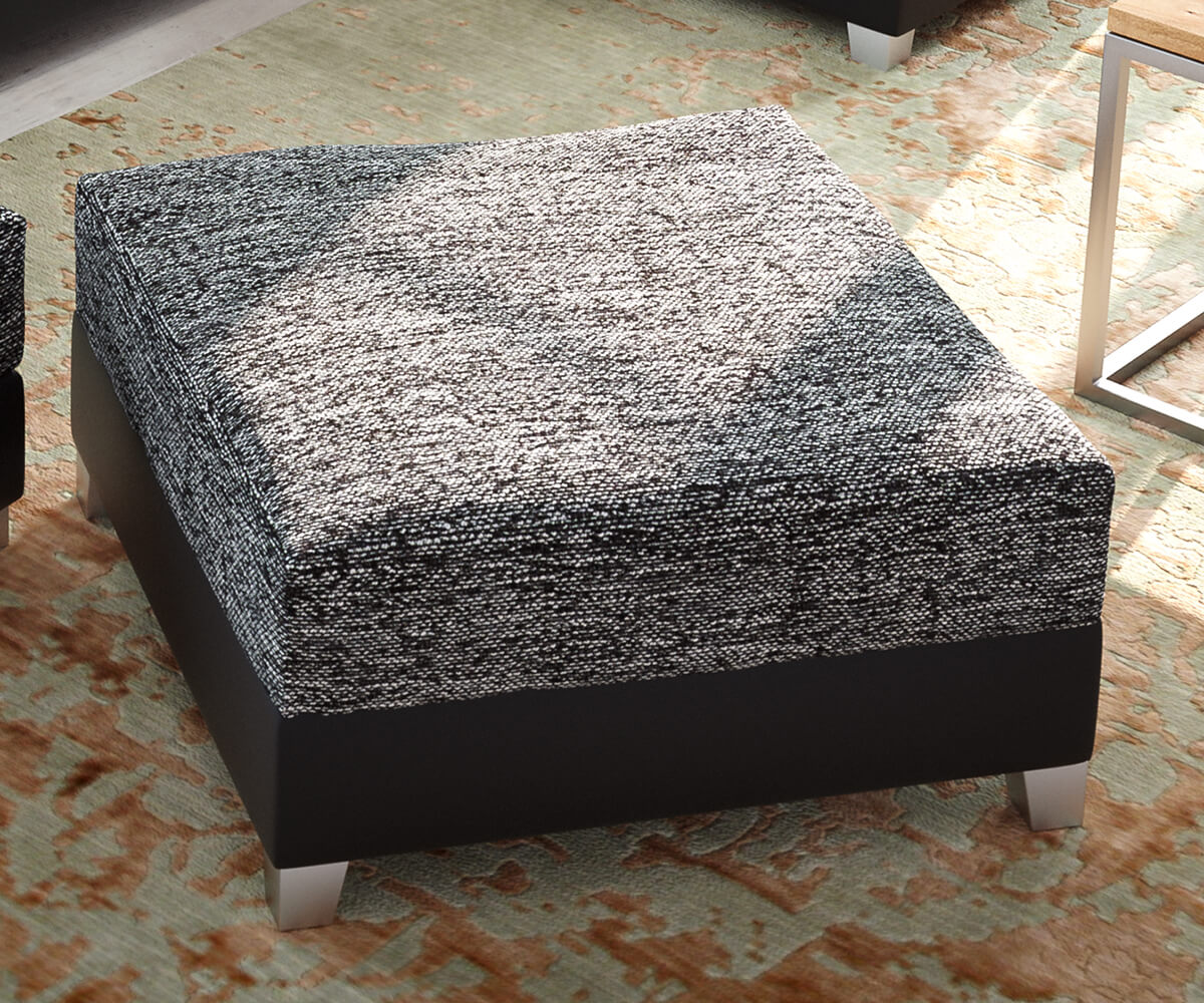 DELIFE Hocker Panama B72 x T72 Schwarz Modul Strukturstoff