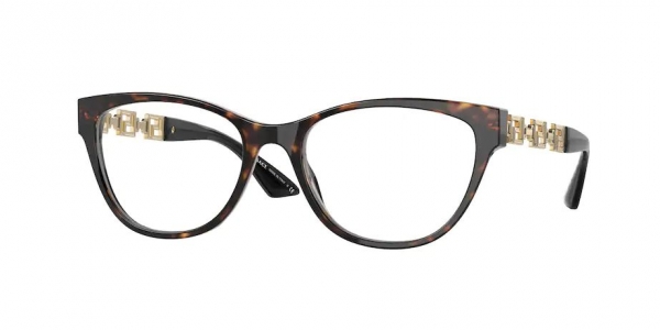 Versace VE3292 108 Havana Oval Glasses