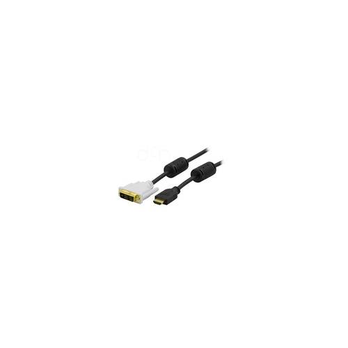 Deltaco HDMI-112 video cable adapter 2 m Black, White
