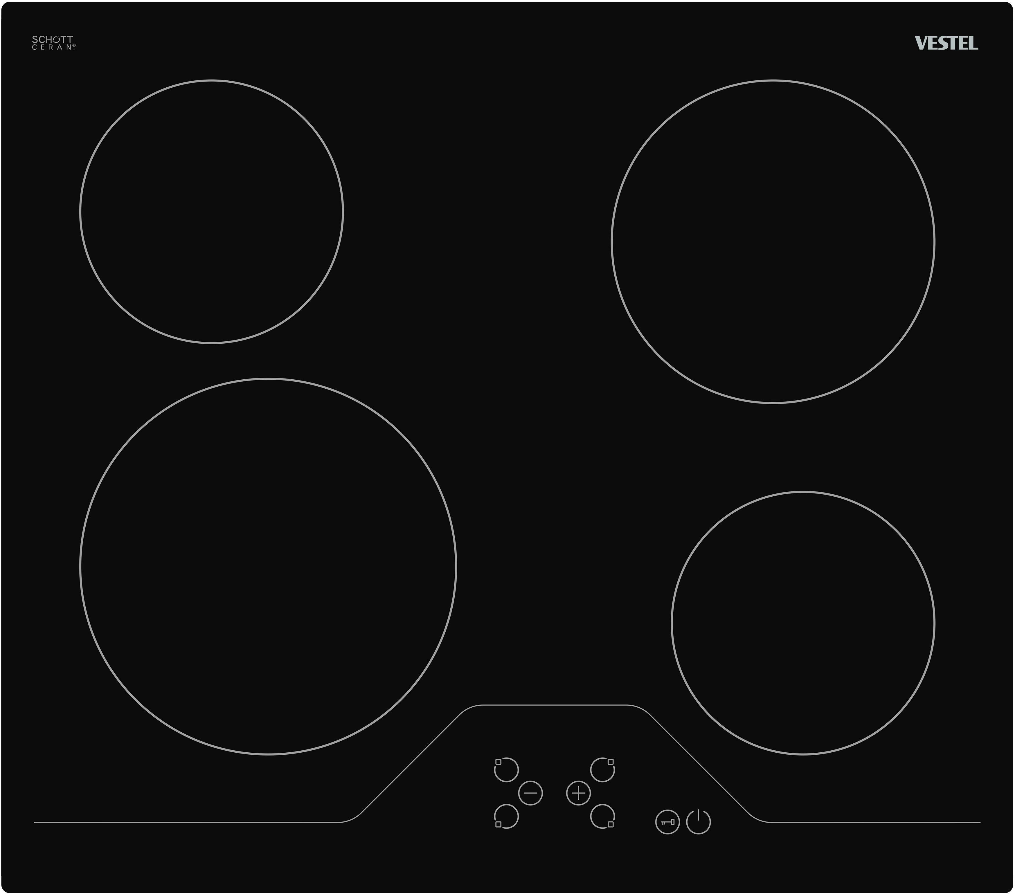 Vestel  Elektro-kochfeld Von Schott Ceran Vea24026, Vea24026