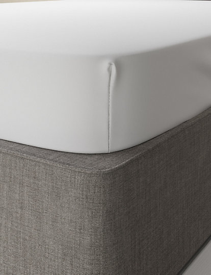 Marks and Spencer Comfortably Cool Fitted Sheet - 5FT - White, White