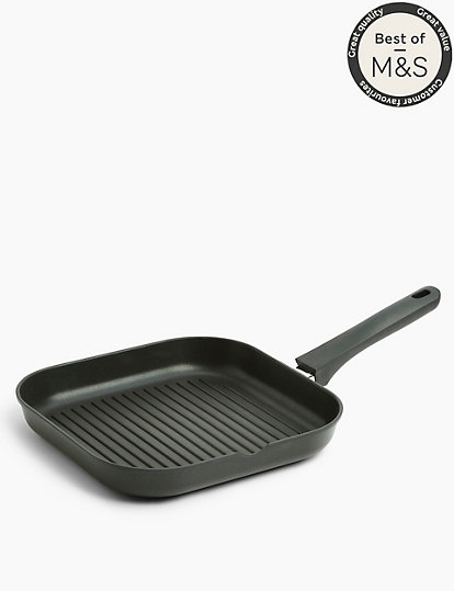 Marks and Spencer Cast Aluminium Griddle Pan - 1SIZE - Charcoal, Charcoal