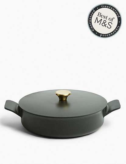 Marks and Spencer Cast Aluminium 4.5L Casserole Dish - 1SIZE - Ivory, Ivory