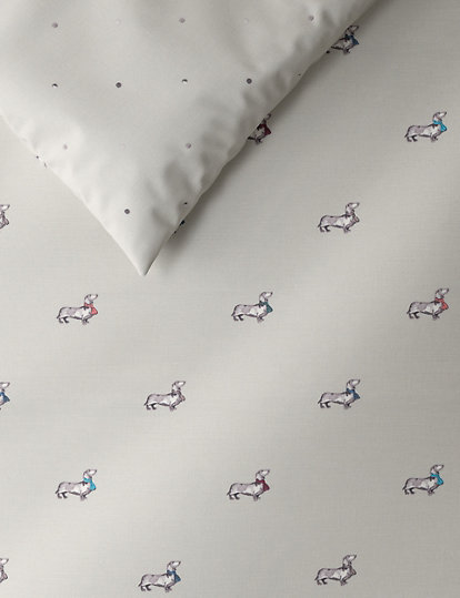 Marks and Spencer Margo Sausage Dog Bedding Set - DBL - Grey, Grey
