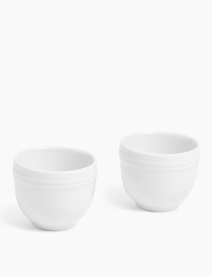 Marks and Spencer Set of 2 Marlowe Egg Cups - 1SIZE - White, White
