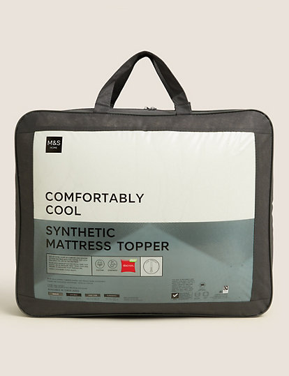 Marks and Spencer Comfortably Cool Mattress Topper - SGL - White, White