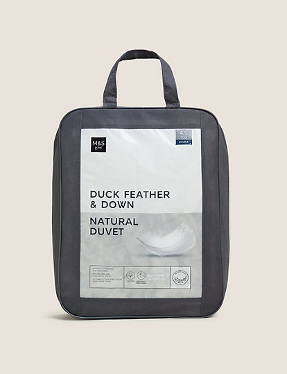 Marks and Spencer Duck Feather & Down 4.5 Tog Duvet - SGL - White, White