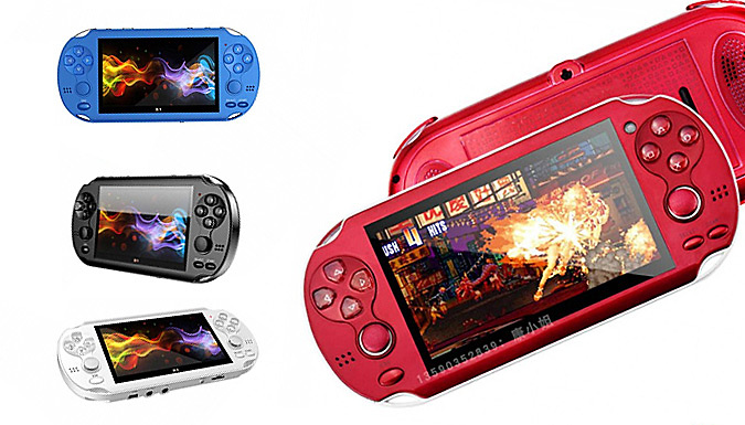 PinkPree 4.3-Inch Double Rocker Game Console - Plus 300 Built-In Games