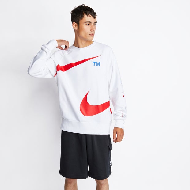 Nike  Swoosh - Men Sweatshirts - White - 80% Cotton, 20% Polyester - Size M - Foot Locker