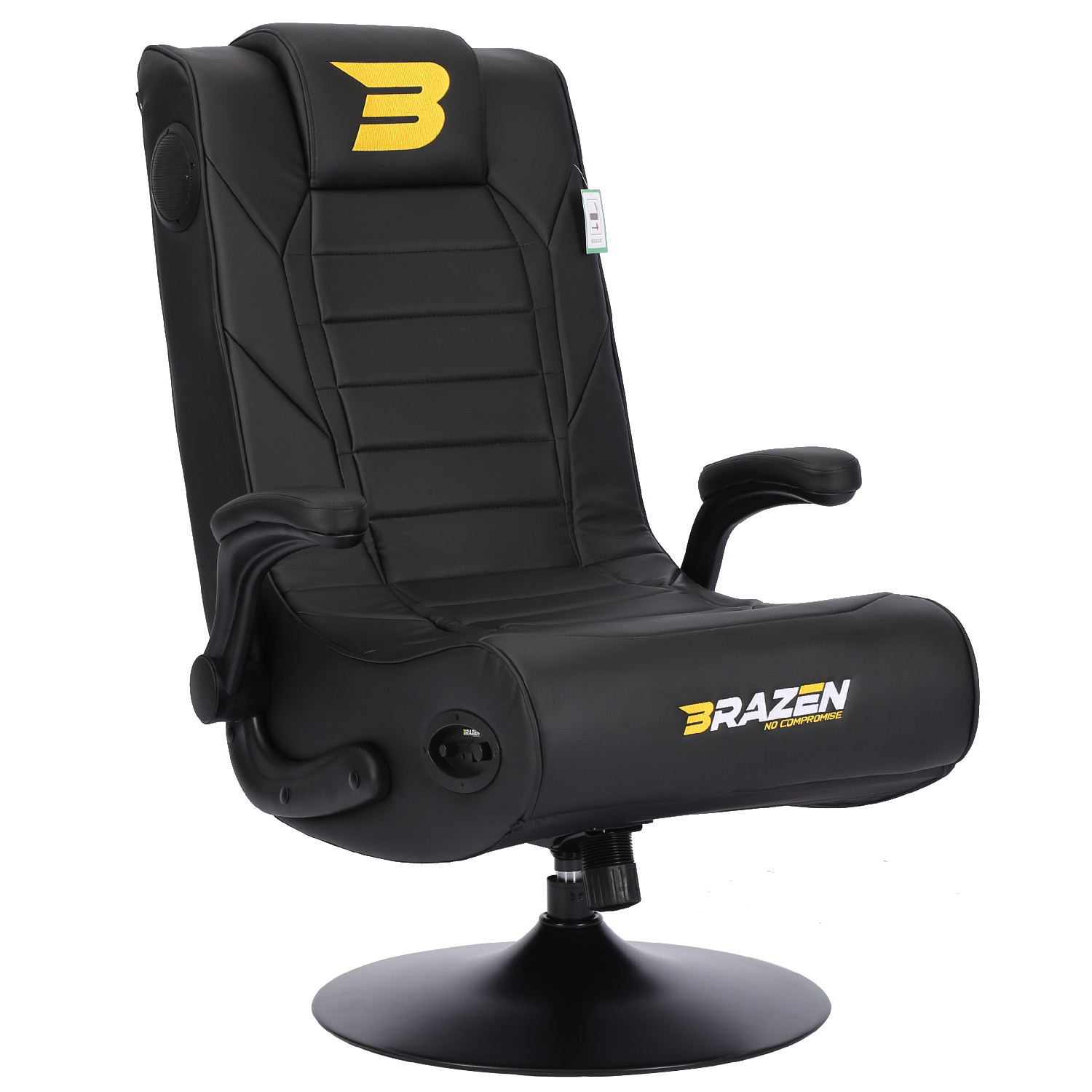 BraZen Serpent 2.1 Bluetooth Surround Sound Gaming Chair - Black