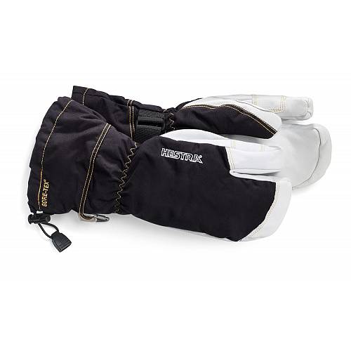 Hestra Army Leather 3-Finger Gore Tex Ski Glove - Black Mens