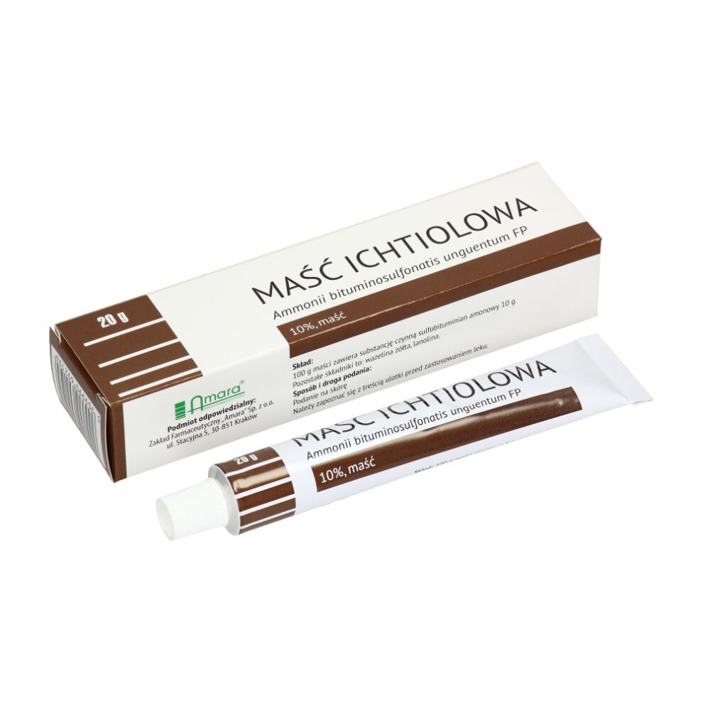 Amara , Masc ichtiolowa 10% 20g Acne Ichthyol Ointment , Tradzik