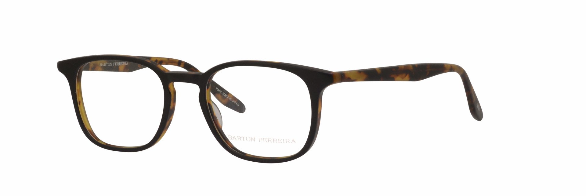 Barton Perreira Woody BP5053 1HQ Matte Black Amber Tortoise ** Rectangle Glasses in Black