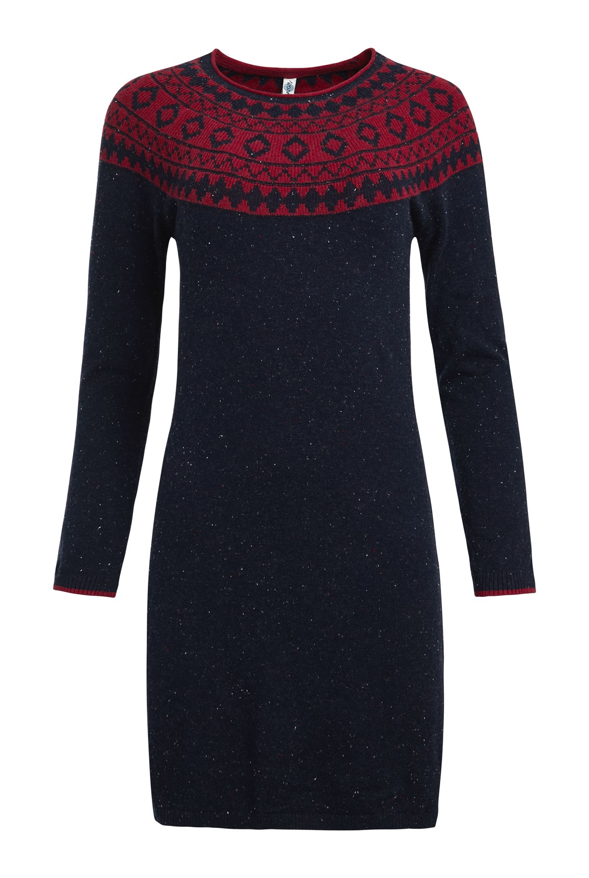 Weird Fish Briar Fairisle Knitted Dress Navy Size 20