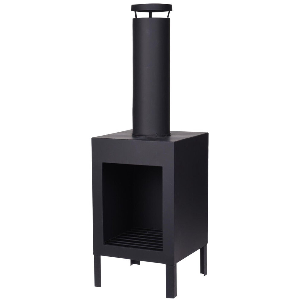 URBN Living (Square) Outdoor Chiminea Garden Fire Pit Chimney Heater