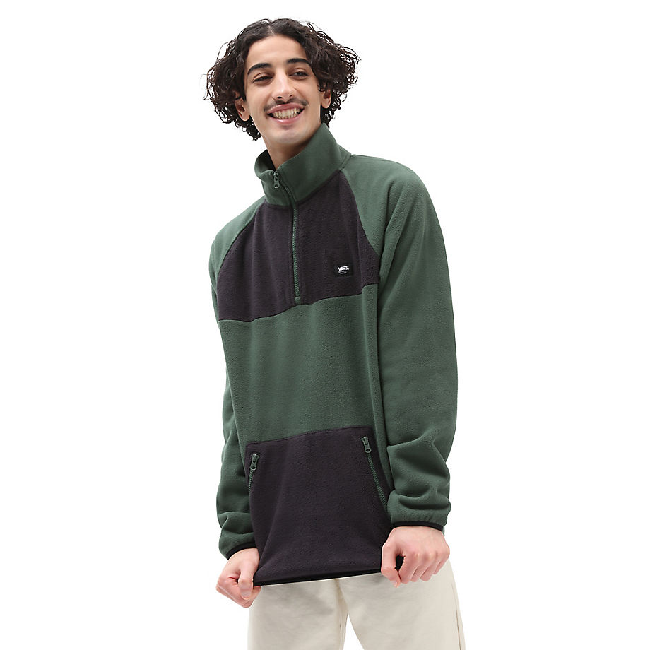 Vans  Polar Fleece Anorak Jacke (sycamore-black) Herren Schwarz, Größe L